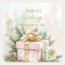 Search for christmas gold ribbon stickers Season's greetings
