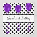 Search for black white purple invitations Retro