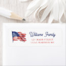 Search for red white blue return address labels Patriotic