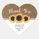 Search for burlap lace wedding stickers Thank you