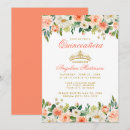 Search for coral quinceanera invitations Peach