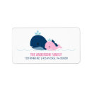 Search for pink whale return address labels Baby