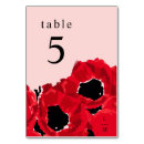 Search for red poppies table cards Floral