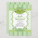 Search for two peas in a pod baby shower invitations Green