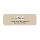 Search for black and tan return address labels Modern