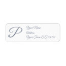 Search for initial p return address labels Monograms