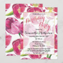 Search for tulip birthday invitations Pink tulips