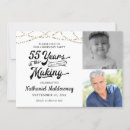 Search for 55th birthday invitations Retro