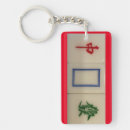 Search for symbolism rectangular key rings Red