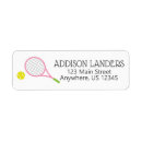 Search for tennis return address labels For her