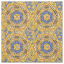 Search for blue and yellow floral fabric Vintage
