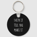 Search for faith rounded key rings Black and white