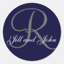Search for monogram invitation wedding stickers Initial