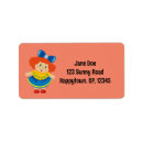 Search for doll return address labels Cute
