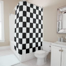 Search for retro shower curtains Chequered
