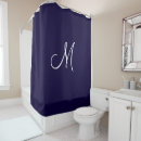 Search for navy blue and white shower curtains Simple