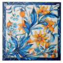 Search for blue floral pattern tiles Italian