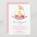 Search for giraffe baby girl shower invitations Shower by mail
