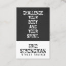 Search for motivational business cards Gym