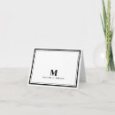 Search for couples monogram note cards Black and white