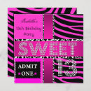 Search for hot pink 13 invitations Girly