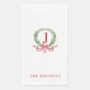 Search for monogram christmas napkins Green