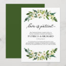 Search for love is patient wedding invitations Postponement