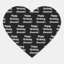 Search for heart birthday stickers Black and white
