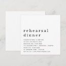 Search for contemporary rehearsal dinner invitations Black and white