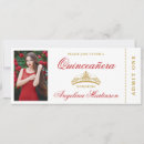 Search for red and gold quinceanera invitations Elegant