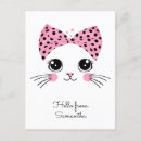 Search for cute faces postcards Illustration