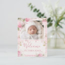 Search for flowers birth announcement cards Baby girl