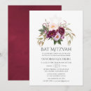 Search for flowers bar bat mitzvah invitations Watercolor