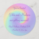 Search for pastel rainbow wedding invitations Lesbian