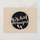 Search for mischief horizontal postcards Wizard