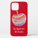 Search for teacher apple iphone cases Red