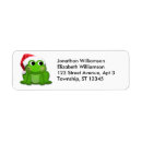 Search for santa hat return address labels Green
