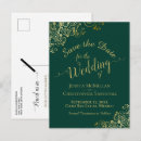 Search for marble save the dates Emerald green and gold