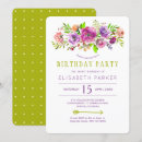 Search for rustic floral birthday invitations Forty