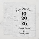 Search for birch tree save the dates White