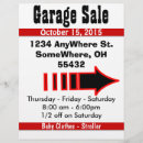 Search for garage sale signs Red