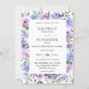 Search for periwinkle and purple wedding invitations Watercolor