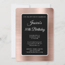 Search for rose gold and white birthday invitations Glam