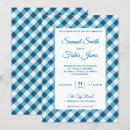 Search for blue gingham wedding invitations Modern
