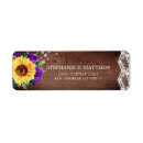 Search for wood lace return address labels Sunflower