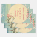 Search for stork wrapping paper Baby girl