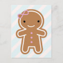 Search for gingerbread girl postcards Kawaii