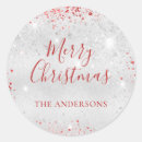 Search for metallic red stickers Silver