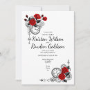 Search for red black and white gold invitations Classic