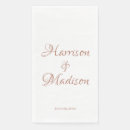 Search for rose gold wedding napkins Script